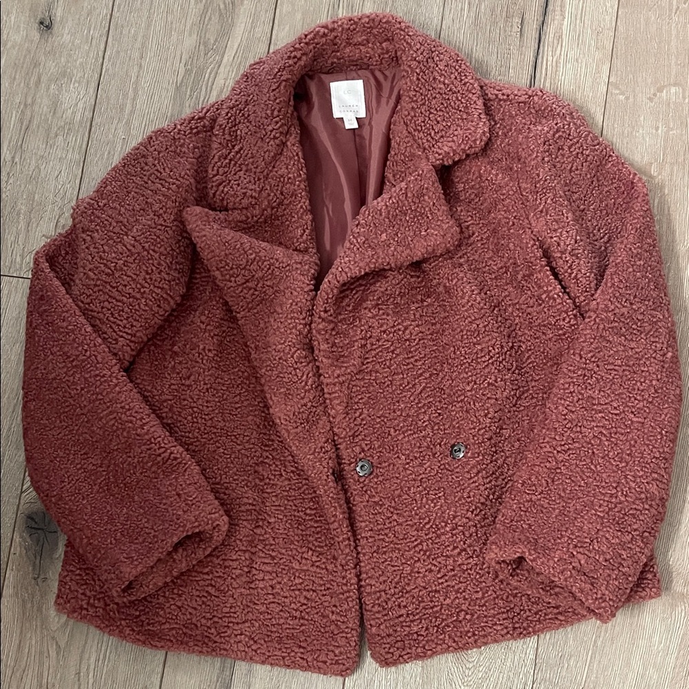 LC Lauren Conrad Blush Pink Teddy Jacket